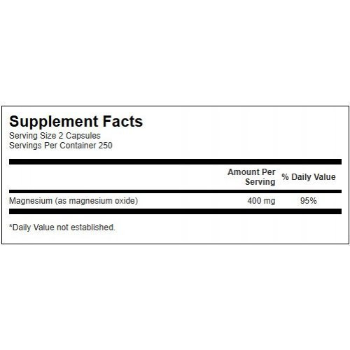 SWANSON Magnis raumenims ir kaulams Magnesium Oxide 200mg Muscle and Bone Health