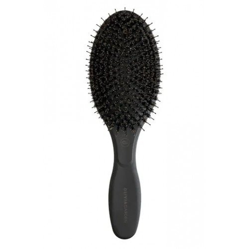 Plaukų šepetys apjungtas jonizuotų antistatinių ir 100% natūralių šerno šerelių Expert Care Boar & Nylon Bristles Oval Combo Brush Juodas