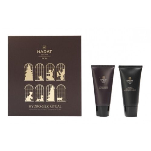 Hadat Cosmetics Maitinantis plaukų priemonių rinkinys Nourishing Moisture & Liquid Silk Treatment Mini Gift Box