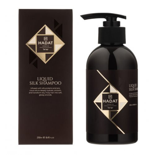 Hadat Cosmetics Blizgesį suteikiantis skysto šilko šampūnas Liquid Silk Shampoo