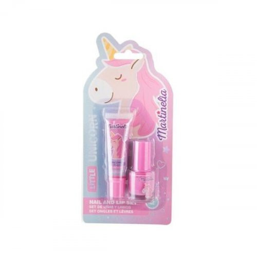 Martinelia Rinkinys nagų ir lūpų priežiūrai vaikams Little Unicorn Lip Gloss + Nail Polish