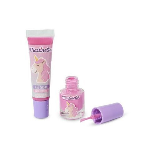 Martinelia Rinkinys nagų ir lūpų priežiūrai vaikams Little Unicorn Lip Gloss + Nail Polish