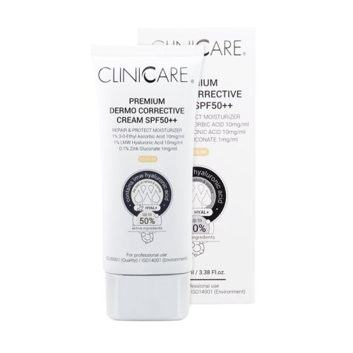 Cliniccare Koreguojamasis kremas su spalva SPF 50++ Premium Dermo Corrective Cream Medium