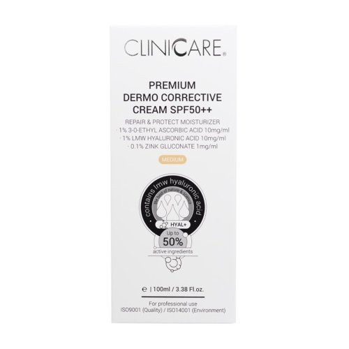 Cliniccare Koreguojamasis kremas su spalva SPF 50++ Premium Dermo Corrective Cream Medium