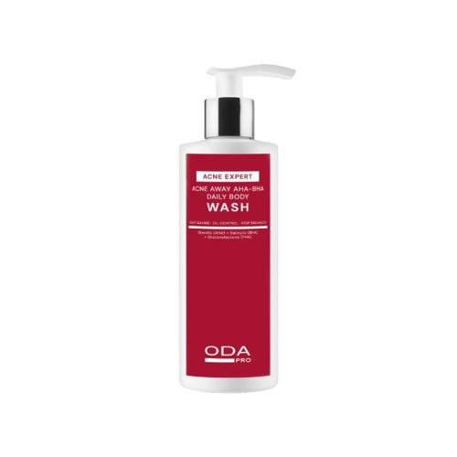 Kasdienis kūno prausiklis spuogų kontrolei su AHA ir BHA rūgštimis Acne Away AHA-BHA Daily Body Wash 200ml