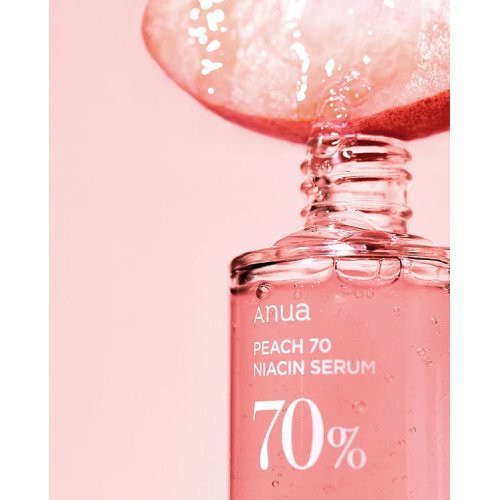ANUA Švytėjimo suteikiantis veido serumas su persikų ekstraktu ir niacinamidu Peach 70% Niacinamide Serum