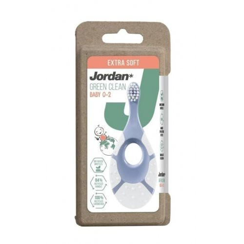 Ypač minkštas vaikiškas dantų šepetėlis kūdikiams nuo 0 iki 2 metų Green Clean Baby 0-2 Toothbrush Extra Soft Blue