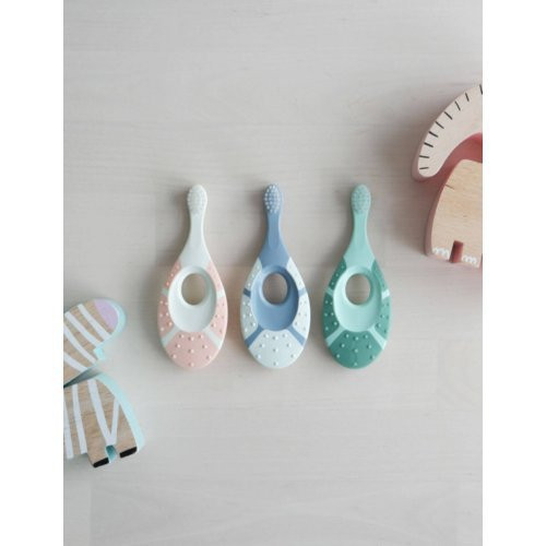 Jordan Ypač minkštas vaikiškas dantų šepetėlis kūdikiams nuo 0 iki 2 metų Green Clean Baby 0-2 Toothbrush Extra Soft