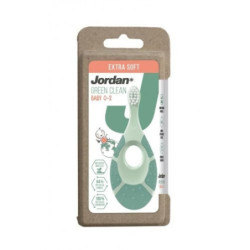 Jordan Ypač minkštas vaikiškas dantų šepetėlis kūdikiams nuo 0 iki 2 metų Green Clean Baby 0-2 Toothbrush Extra Soft