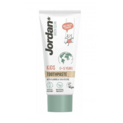 Jordan Vaikiška dantų pasta vaikams nuo 0 iki 5 metų su fluoru ir ksilitoliu Green Clean Kids 0-5 years Toothpaste