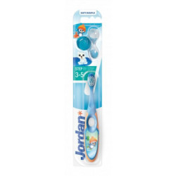 Jordan Minkštas vaikiškas dantų šepetėlis 3-5 metų vaikams Step 3-5 years Kids Toothbrush Soft