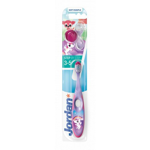 Jordan Minkštas vaikiškas dantų šepetėlis 3-5 metų vaikams Step 3-5 years Kids Toothbrush Soft