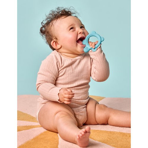Jordan Ypač minkštas kramtukas kūdikiams ir pirmasis dantų šepetėlis Teether and Training Toothbrush Extra Soft