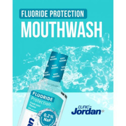 Jordan Burnos skalavimo skystis su fluoru apsaugai nuo ėduonies Clinic Fluoride Protection Mouthwash