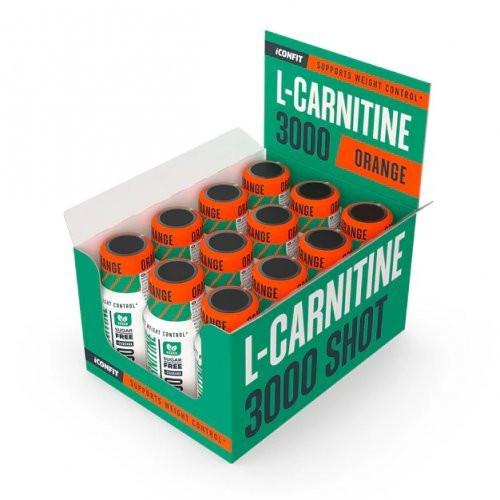 Iconfit L-KARNITINAS prieš treniruotę L-Carnitine 3000 Shot