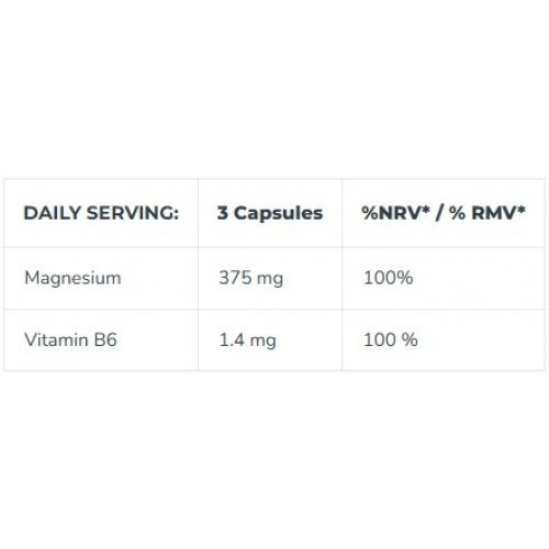 Iconfit Magnio ir vitamino B6 kapsulės Magnesium B6 375mg