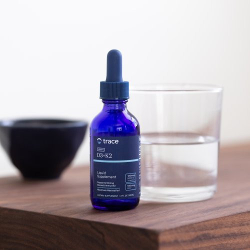 Trace Minerals Skystos formos vitaminai D3 + K2 Ionic D3+K2 125 mcg | 100 mcg