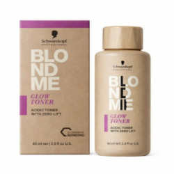Schwarzkopf Professional Rūgštinis toneris šviesintiems plaukams blizgesiui ir atspalvio korekcijai BLONDME Glow Toner