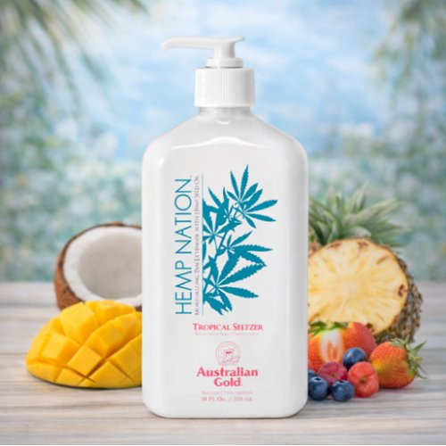 Australian Gold Kasdienis kūno losjonas su tropinių vaisių aromatu Hemp Nation Tropical Seltzer