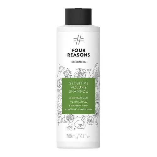 Four Reasons Bekvapis apimties suteikiantis šampūnas ploniems plaukams No Nothing Sensitive Volume Shampoo