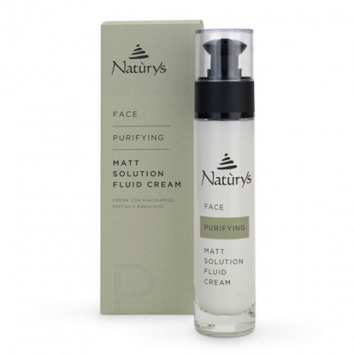 Naturys Matinio poveikio veido kremas mišriai ir riebiai odai Face Purifying Matt Solution Fluid Cream