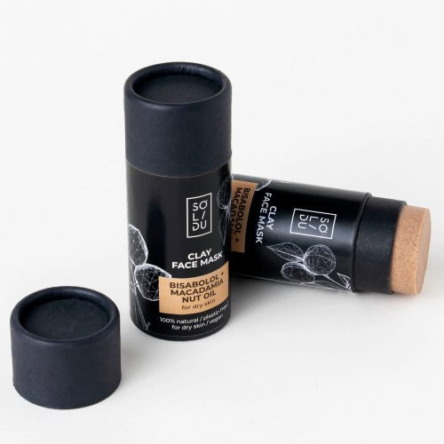 SOLIDU Molio kaukė sausai veido odai Clay Face Mask