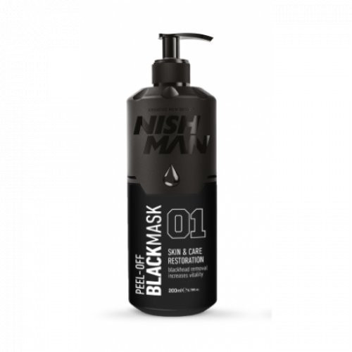 Nishman Juoda nulupama veido kaukė Black Peel Off Face Mask