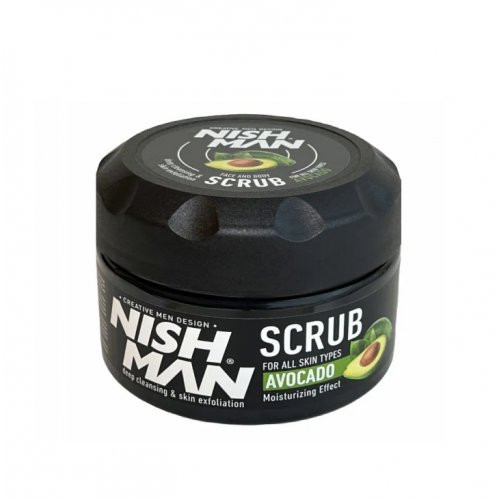 Nishman Veido ir kūno šveitiklis su avokadų ekstraktu Avocado Face and Body Scrub