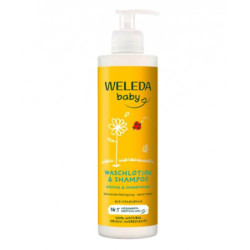 Weleda Vaikiškas šampūnas ir prausiklis su medetkomis Calendula Baby Body Wash & Shampoo