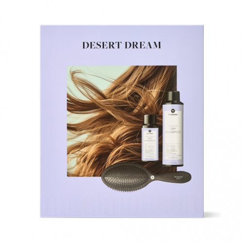 Sauso šampūno ir plaukų šepečio dovanų rinkinys Desert Dream Dry Shampoo Hair Gift Box