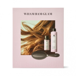 HH Simonsen Stiprios fiksacijos plaukų lako ir šepečio dovanų rinkinys Wham Bam Glam Hair Spray Hair Gift Box