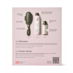 HH Simonsen Stiprios fiksacijos plaukų lako ir šepečio dovanų rinkinys Wham Bam Glam Hair Spray Hair Gift Box