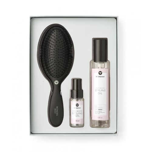 HH Simonsen Plaukų formavimo aliejaus ir šepečio dovanų rinkinys Award Winning Styling Oil Hair Gift Box