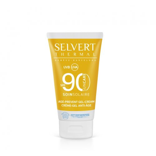 Selvert Thermal Apsauginis veido kremas-gelis nuo saulės SPF 90 Sun Care Age Prevent Gel-Cream