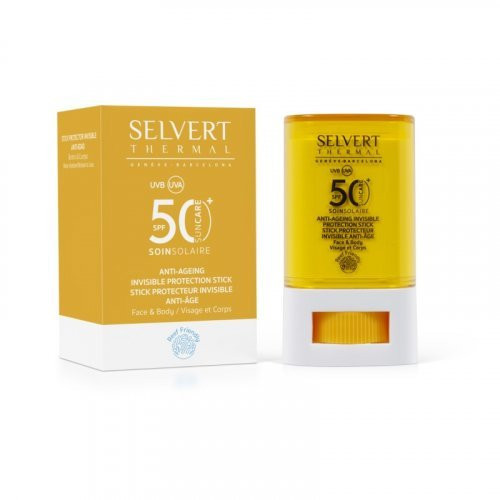 Apsauginis pieštukas jautrioms veido ir kūno vietoms SPF 50+ Sun Care Anti-Ageing Invisible Protection Stick Face & Body 15ml 