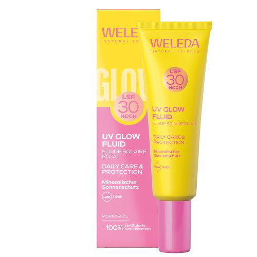 Švytėjimo suteikiantis apsauginis veido fluidas nuo saulės SPF 30 UV Glow Fluid 30ml