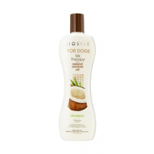 Drėkinamasis šampūnas šunims su kokosų aliejumi ir šilko baltymais For Dogs Silk Therapy Coconut Oil Shampoo 355ml
