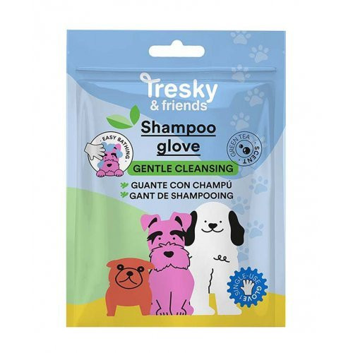 Vienkartinė šampūnu impregnuota pirštinė šunims Shampoo Glove for Dogs 1 vnt.