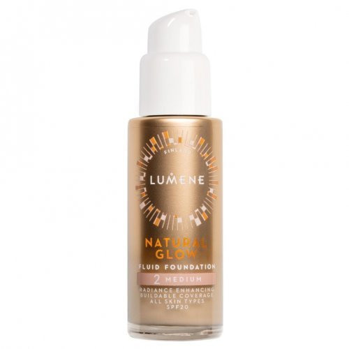Lengvas švytėjimo suteikiantis makiažo pagrindas Natural Glow Fluid Foundation SPF20 2 Medium, 30ml
