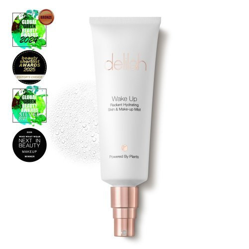 Delilah Drėkinamoji veido ir makiažo dulksna Wake Up Radiant Hydrating Skin & Make-up Mist