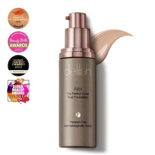 Delilah Gerai maskuojantis skystas makiažo pagrindas Alibi The Perfect Cover Fluid Foundation