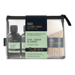Baylis & Harding Kūno priežiūros rinkinys su kosmetine Goodness Oud, Cedar & Amber Essentials Gift Set