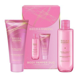 Baylis & Harding Kūno priežiūros rinkinys Jojoba, Vanilla & Almond Oil Luxury Body Pamper Duo Gift Set