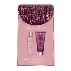 Baylis & Harding Kūno priežiūros rinkinys Wild Cherry & Vanilla Luxury Body Pamper Duo Gift Set