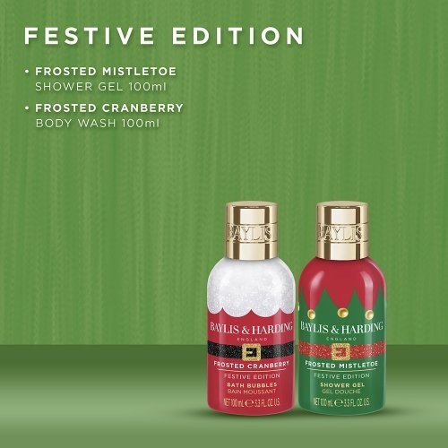 Baylis & Harding Kalėdinis vonios ir dušo rinkinys kosmetinėje Festive Beauty Bag Gift Set
