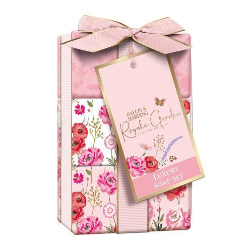 Baylis & Harding Kietųjų muilų rinkinys Royale Garden Luxury Wrapped Soaps Gift Set