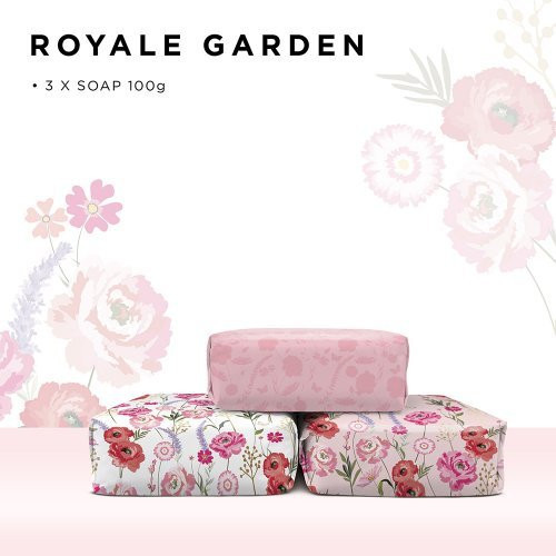 Baylis & Harding Kietųjų muilų rinkinys Royale Garden Luxury Wrapped Soaps Gift Set