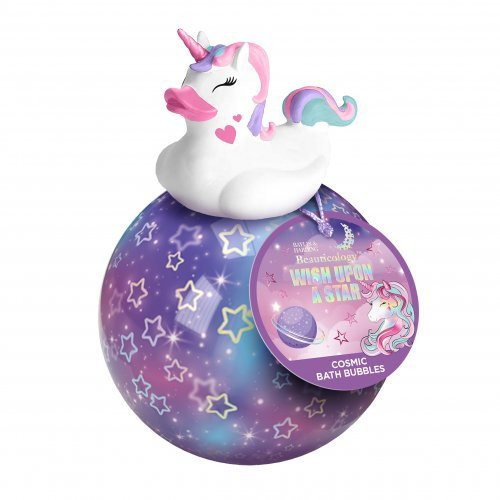 Baylis & Harding Vonios putos su vienaragiu Beauticology Cosmic Unicorn Globe Bath Bubbles Gift