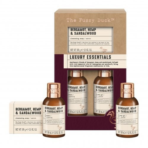 Baylis & Harding Kūno ir plaukų priežiūros rinkinys vyrams The Fuzzy Duck Bergamot, Hemp & Sandalwood Luxury Tall Trio Set