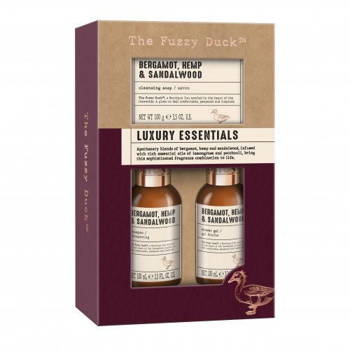 Baylis & Harding Kūno ir plaukų priežiūros rinkinys vyrams The Fuzzy Duck Bergamot, Hemp & Sandalwood Luxury Tall Trio Set